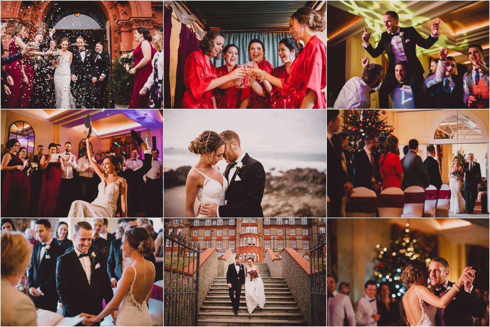 Headland Hotel Christmas Wedding